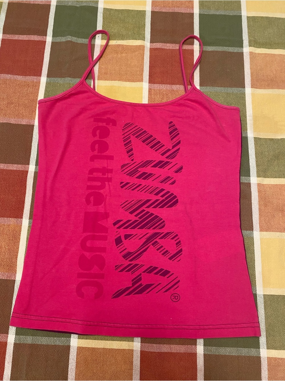 Zumba wear Pink Graphic Spaghetti-Strap Tank Top - Feel the Music